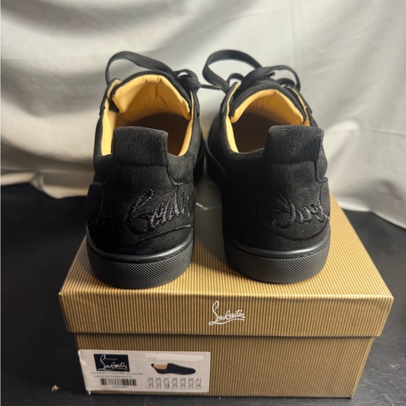 Black Suede Men's Sneakers Christian Louisboutin - Picture 2 of 5